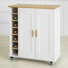 B-waren Küchenwagen mit Weinregal Küchenschrank Sideboard FKW85-WN-bwaren