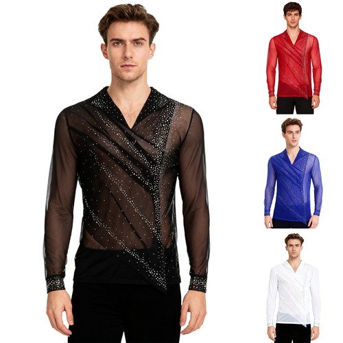 Herren glitzer tiefer hemd - de,