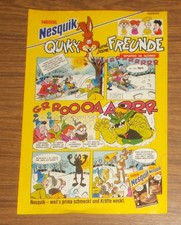 Seltene Werbung NESQUIK Spuren im Schnee Comic 1989