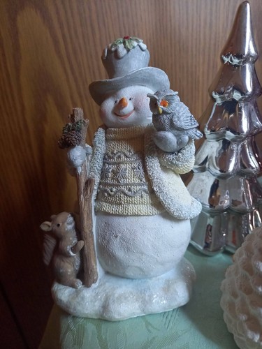 Süßer schneemann mit ski - süßer,