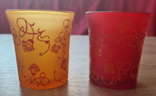 2 x Teelichthalter orange +