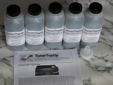 Fünf Flaschen Toner