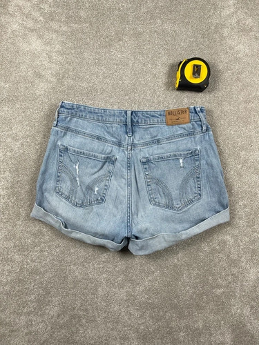Hollister shorts blau denim - blau,