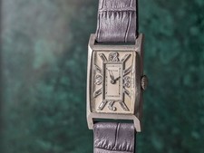 Waltham Tank Platinum Diamond Indices And Numerals Art Deco