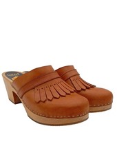 SWEDISH HASBEENS Sabots Damen Pantoletten Gr. DE 41 hellorange Casual-Look