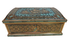 60er 70er Meßmer-Tee Truhe Blechdose Werbung Dose 60s 70s Vintage Tea Box