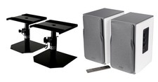 Edifier Regallautsprecher Bluetooth Studio Aktiv Soundsystem Stativ Set Weiß