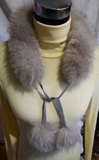 Silberfuchs echt Pelzkragen Stola Lupp ca 52cm lang,ca 11 cm breit Optisch neu 