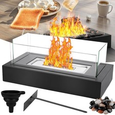 Ethanol-Kamin Tischkamin Tischfeuer Bio-Ethanol-Brenner Gehärtetes Glas Natur