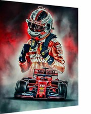 Leinwand Ferrari Leclerc F1