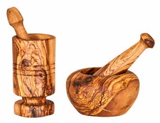 Mörser Olivenholz Holzmörser
