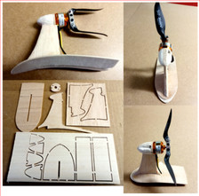 Motoraufsatz für Segelflugmodelle, passend z.B Filou, Jolly einteilige Flächen