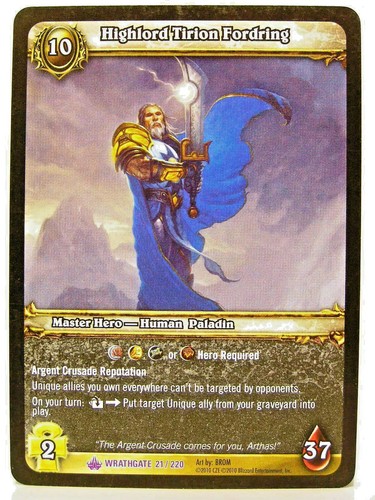 World warcraft tcg - of,