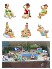 Dekofigur Urlauber 6 cm mittel