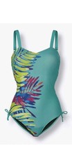 feel good Damen Badeanzug Einteiler Bademode lagune Gr. 56 (Cup-F) NEU