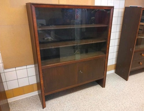 Mid century massivholz vitrine - mid,