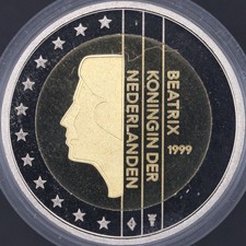 2 Euro Niederlande Kursmünze Polierte Platte,  Beatrix, 1999 - 2009, Auswahl, PP