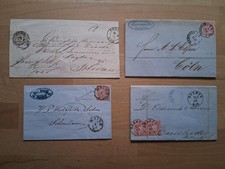 ## AD Norddeutscher Bund, 4 BRIEFE mit klaren Stempeln , DEKORATIV ##