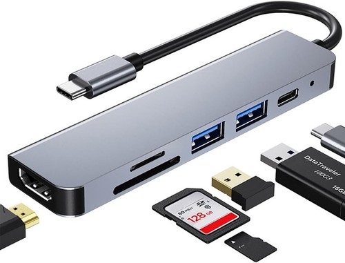Usb hub 6in1 - c, 4k