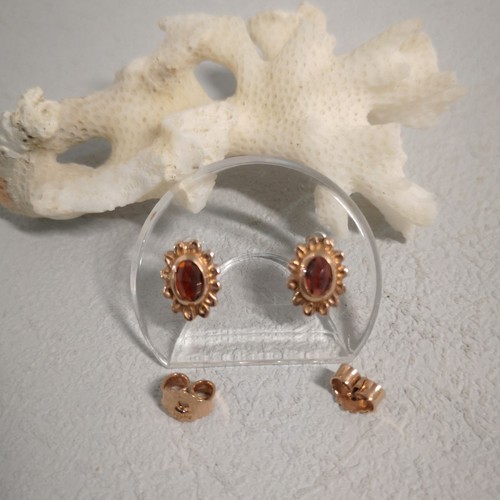 Granatschmuck ohrstecker - granatschmuck,