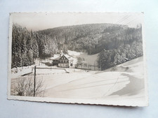 AK Waschleithe Grünhain Erzgebirge Gaststätte Osterlamm Winter 1935 W. Vogel