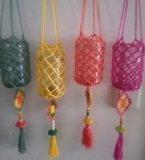 Mexican Style Windlicht tolle Farben Granny Perlen Handarbeit