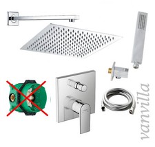 vanvilla Duschset Regendusche Duscharmatur Hansgrohe Unterputz HG32-ob poliert