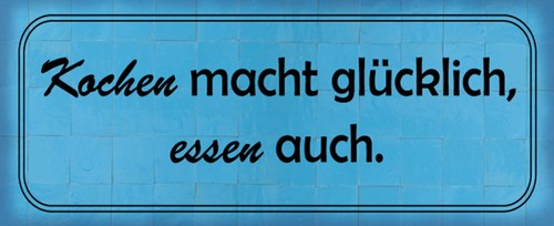 Blechschild 27x10 kochen - kochen, macht