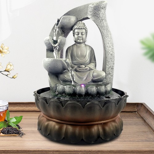Brunnen buddha mit led licht - mit,