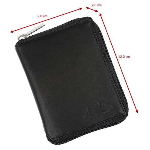 Herren leder geldbeutel - leder, zip
