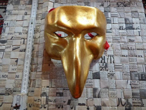 Maske pulcinella dorato - maske,