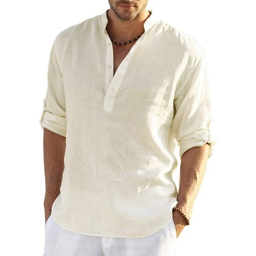 Herren leinen optik - herren, bluse