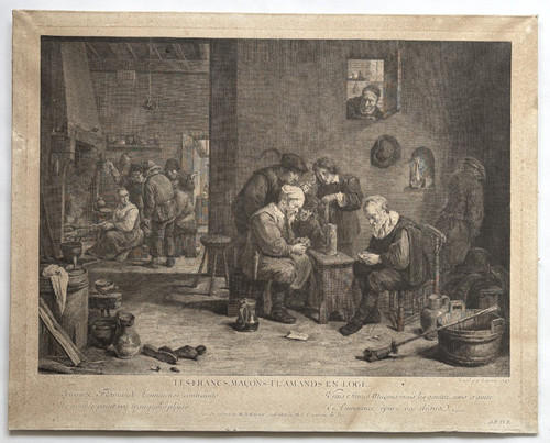 Franks macons flamands - flamands, gravure