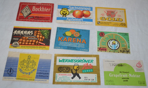 Ddr flaschenetiketten bier - flaschenetiketten,