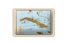 Blechschild Cuba 18x12 cm