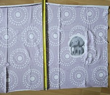 Bordüre Jersey Elefant mit Hase, Lila, Violett 0,65x1,50m