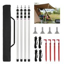 4x Zeltstange Tarpstange Alu