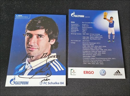 Autogrammkarte raúl gonzález - autogrammkarte,