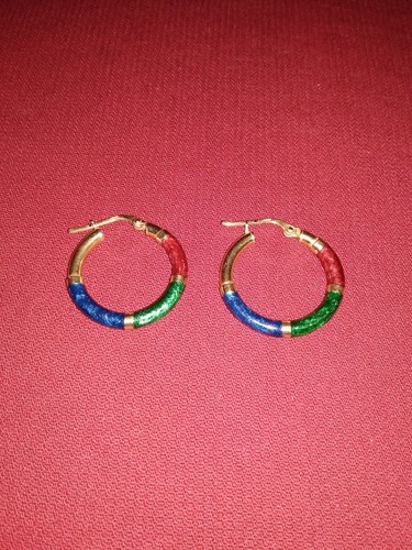 Goldohrringe 333 55g q26mm - goldohrringe, 3,55g