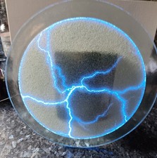 Plasmalampe Glasscheibe Blaue Blitze D 30 cm