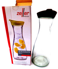 Glaskaraffe von Zeller Wasser/Saftkaraffe Ausgießer 900 ml