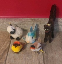 Steiff Konvolut Fisch/ Katze/ Vögel/ Hase 