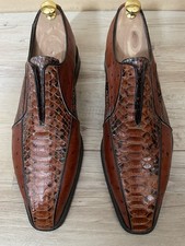 Luxusschuhe im Materialmix, Marke TERZIANO, Gr.45, Handarbeit rahmengenäht