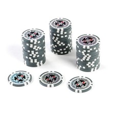50 Poker-Chips Wert 1 grau