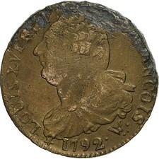 Frankreich, Constitution, 2 Sols, 2 sols françois, 1792 / AN 4, Arras, Métal