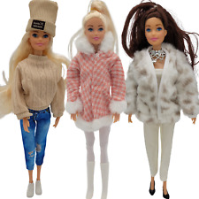 Winter Outfits Zubehör passend für Barbie Puppen Konvolut Puppenkleidung Set