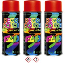 3 Stück 400ml Neonrot Rot
