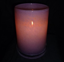 Windlicht Glas 20 cm lila
