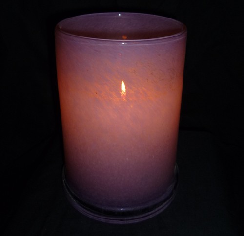 Windlicht glas lila - 20,