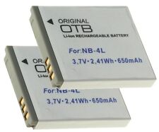 2 x Akku für Canon Ixus 255 HS, 230 HS, 220 HS, 130 IS, 120 IS, 115 HS - NB-4L